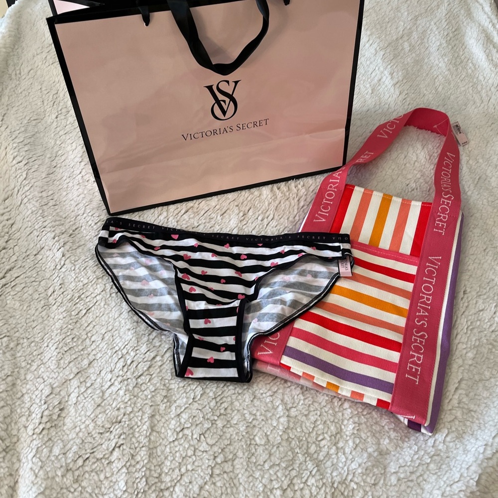 VICTOR’S SECRET ALL NEW WITH TAGS PANTY & TOTE- PERFECT